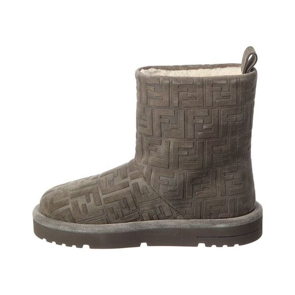 Fendi Apres Chic Ff Suede Boot, Grey - Picture 2 of 5